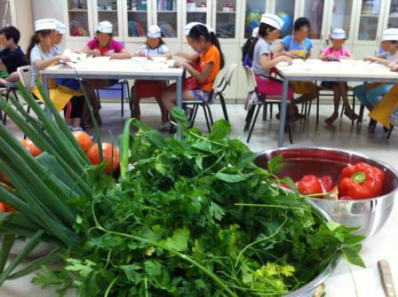 סדנת בישול בריא לילדים בבית ספר אהוד מנור פתח תקוה